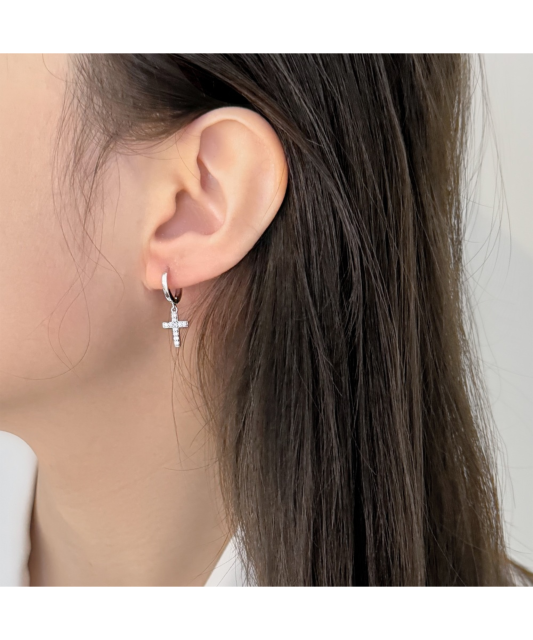 Sudraba auskari ar cirkoniem "Krusti"