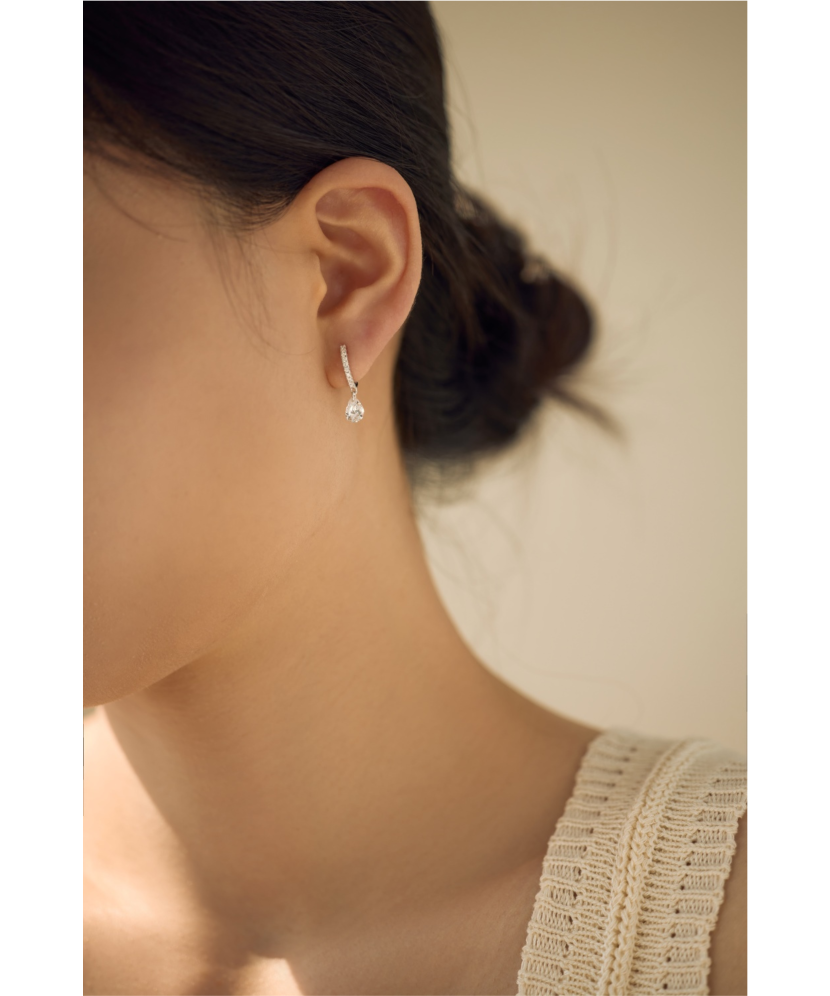 Sudraba auskari ar cirkonijiem