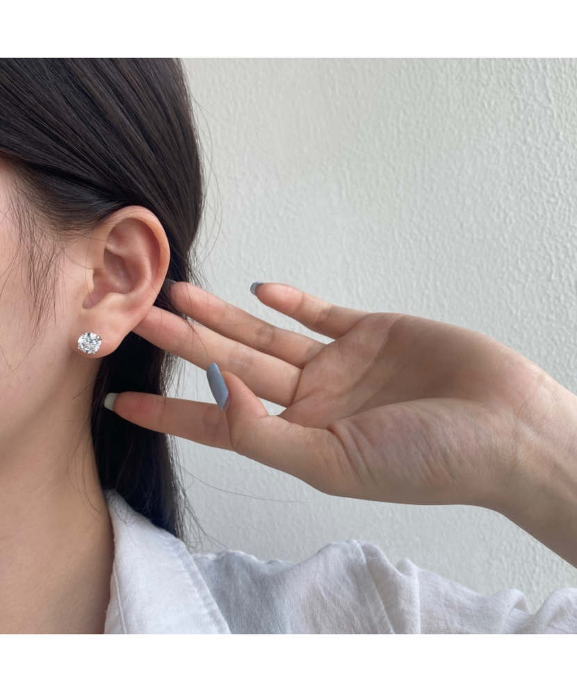 Apzeltīti sudraba auskari ar cirkonijiem