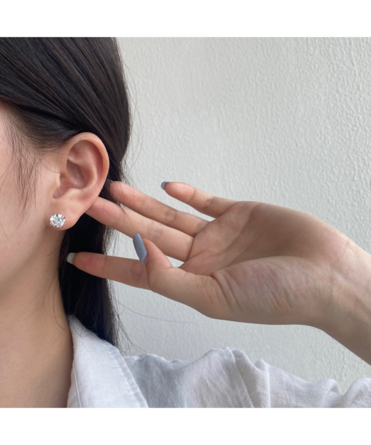 Позолоченные серьги из серебра с цирконами