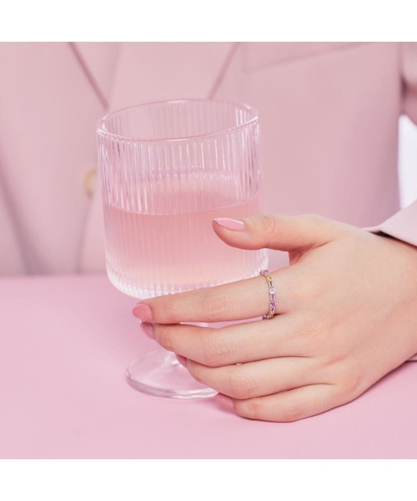 Sudraba gredzens ar cirkonijiem