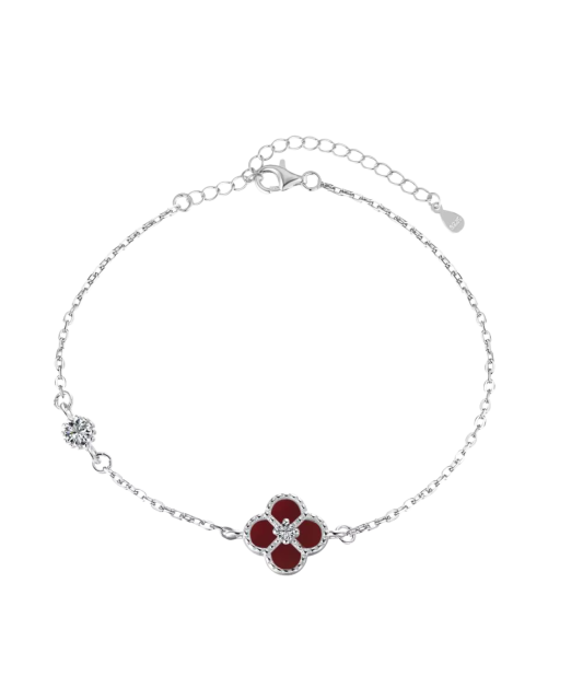 Sudraba rokassprādze ar cirkoniem un perlamutru