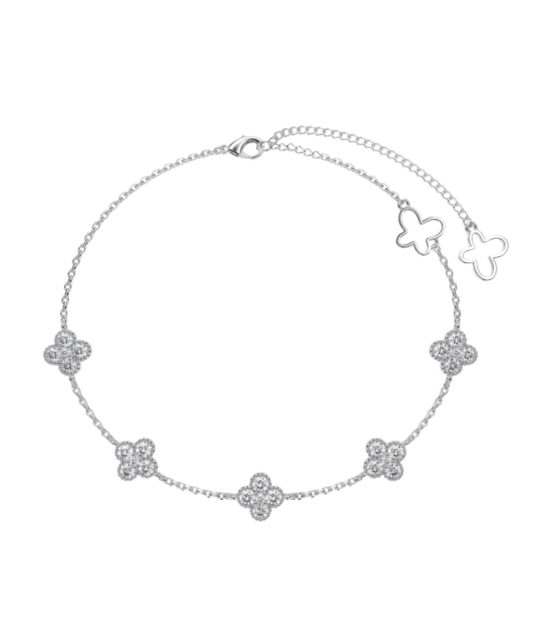 Sudraba rokassprādze ar cirkonijiem