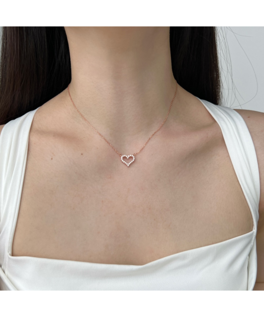Apzeltīta sudraba ķēdīte ar kulonu "Sirds"