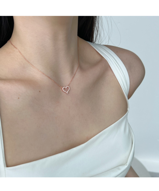 Позолоченная серебряная цепочка с подвеской «Сердце»