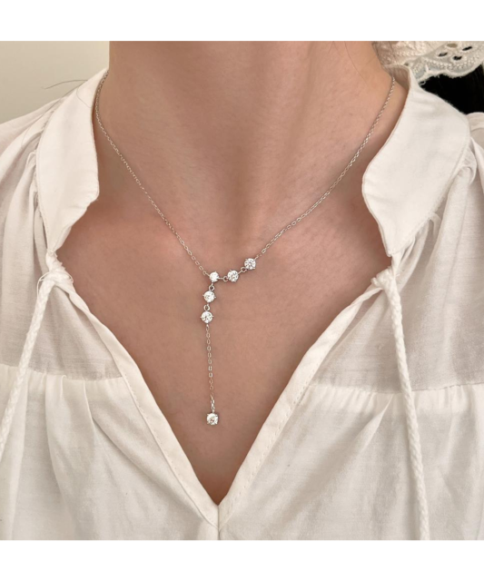 Sudraba ķēdīte ar cirkonija piekariņu