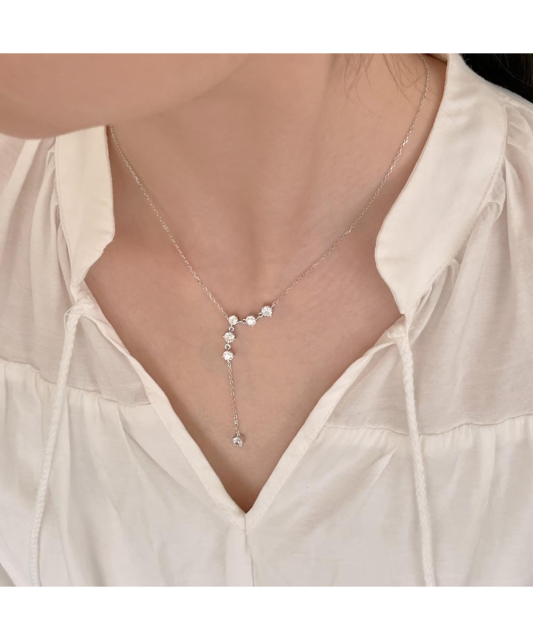 Sudraba ķēdīte ar cirkonija piekariņu