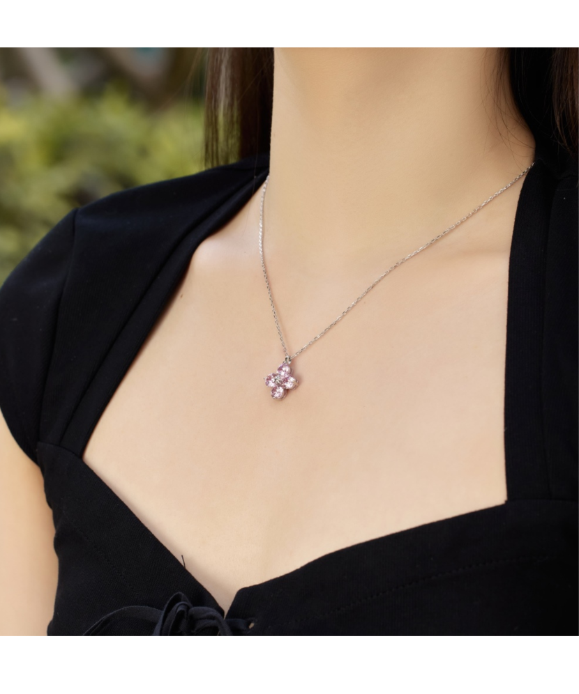 Sudraba ķēdīte ar cirkonija piekariņu