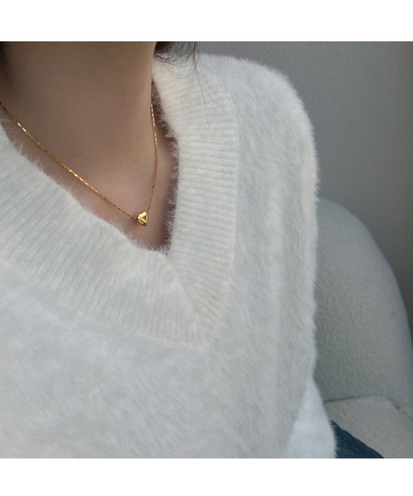 Apzeltīta sudraba ķēdīte ar kulonu "Sirds"