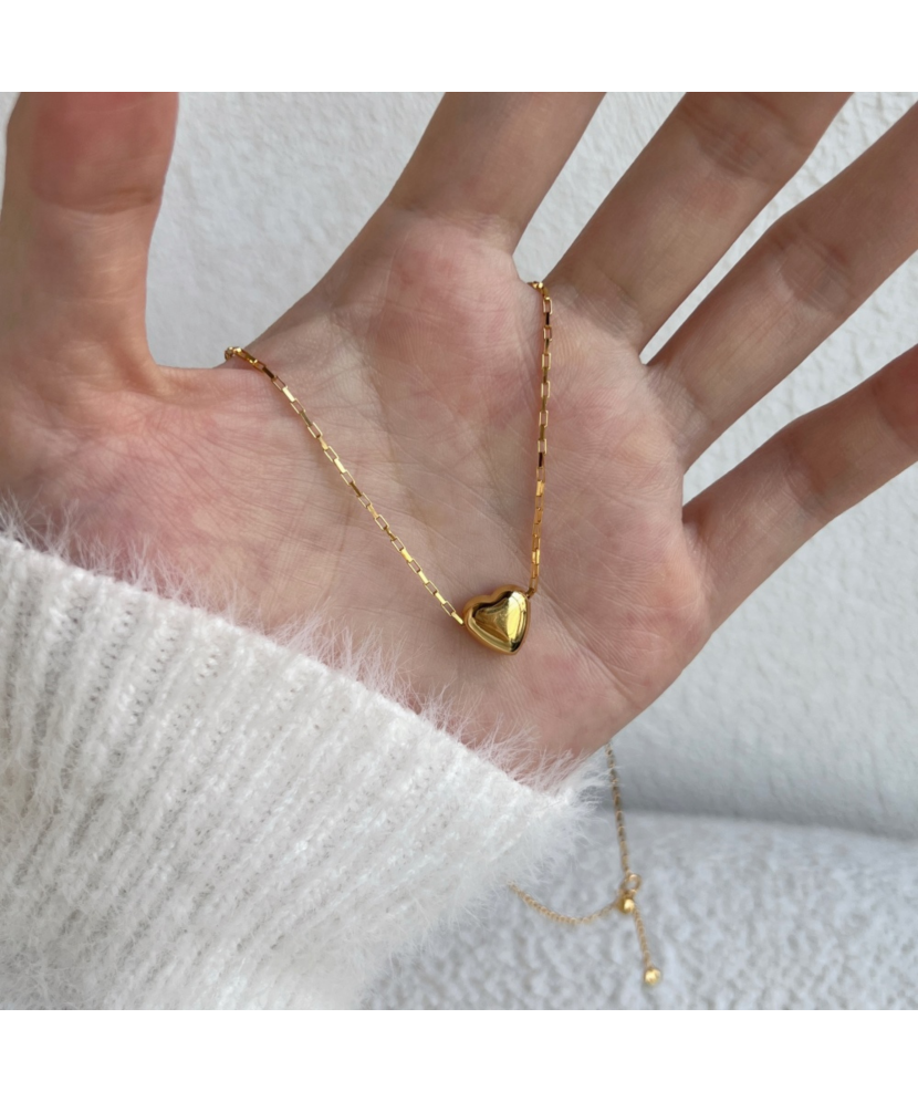 Apzeltīta sudraba ķēdīte ar kulonu "Sirds"