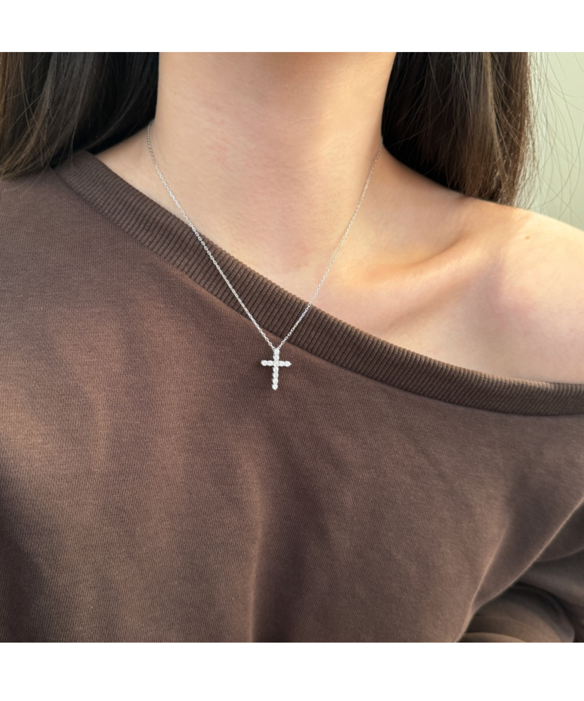 Sudraba ķēdīte ar cirkonija piekariņu