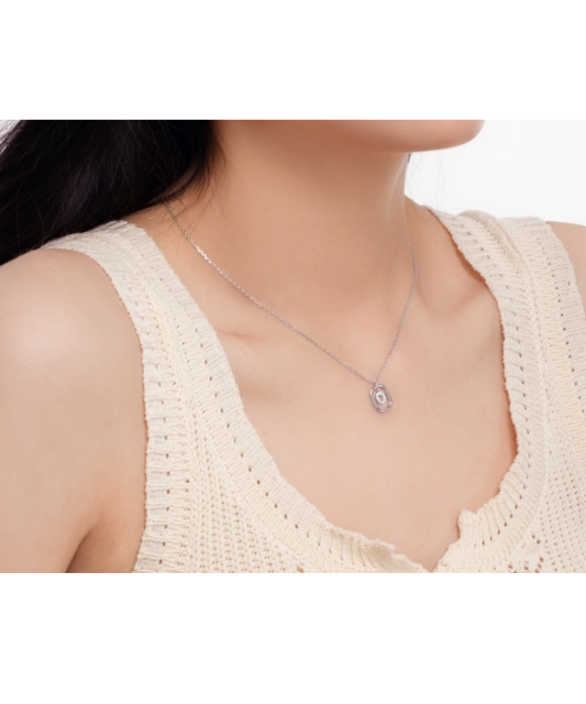 Серебряная цепочка с подвеской из циркона «Буква O»