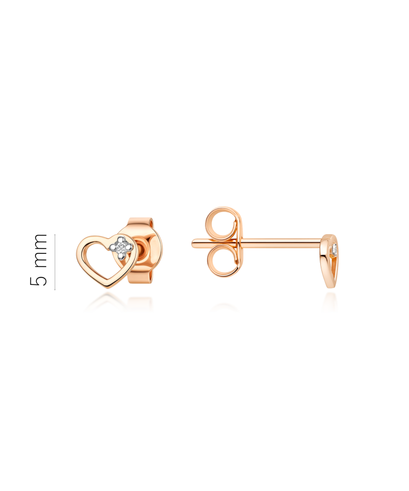 Zelta auskari ar briljantiem "Sirsniņa"