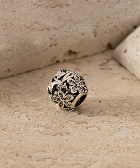 Позолоченная подвеска из серебра "Бочонок" с цирконами