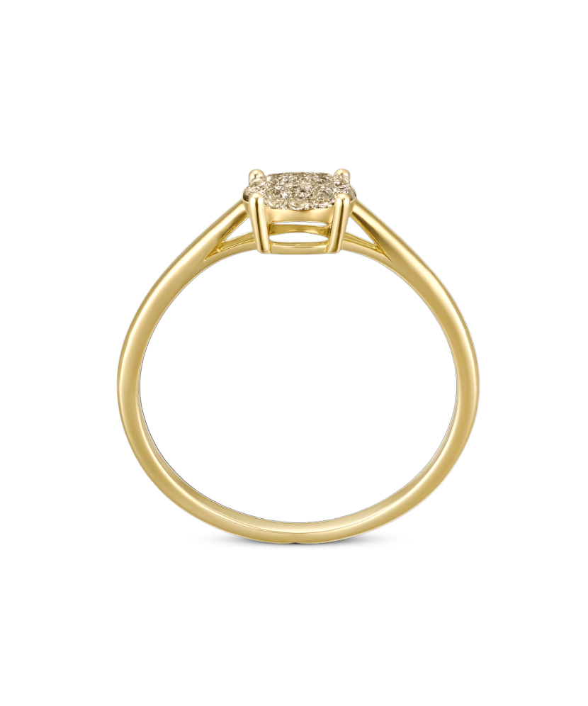 Кольцо из желтого золота с бриллиантами