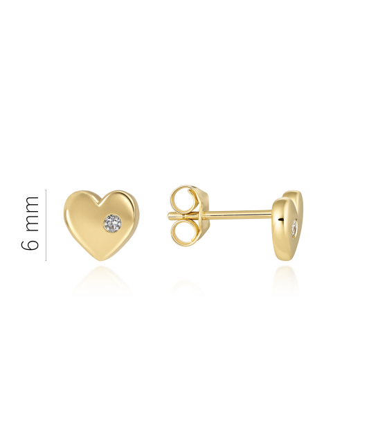 Dzeltena zelta auskari ar briljantiem