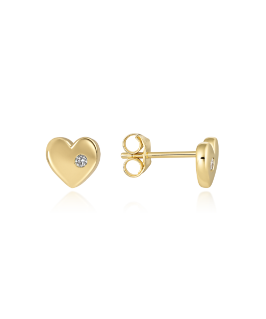 Dzeltena zelta auskari ar briljantiem