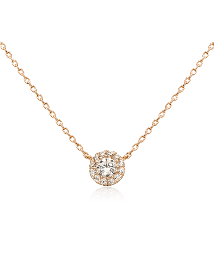 Zelta ķēdīte ar cirkonija piekariņu