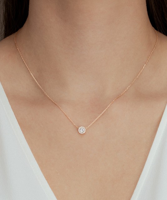 Золотая цепочка с подвеской из циркона