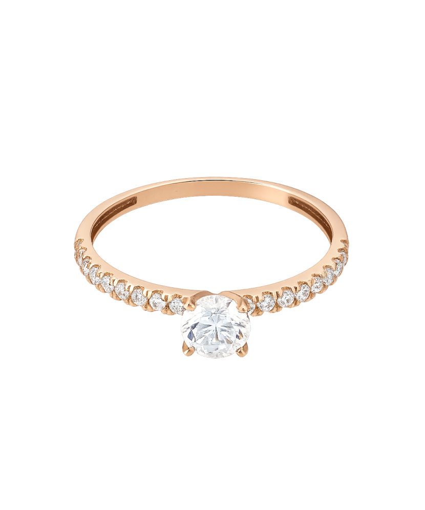 Zelta gredzens ar cirkonijiem