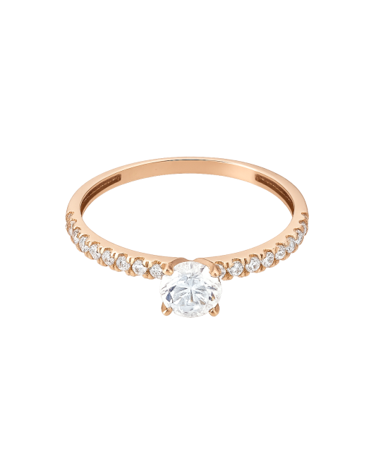 Zelta gredzens ar cirkonijiem