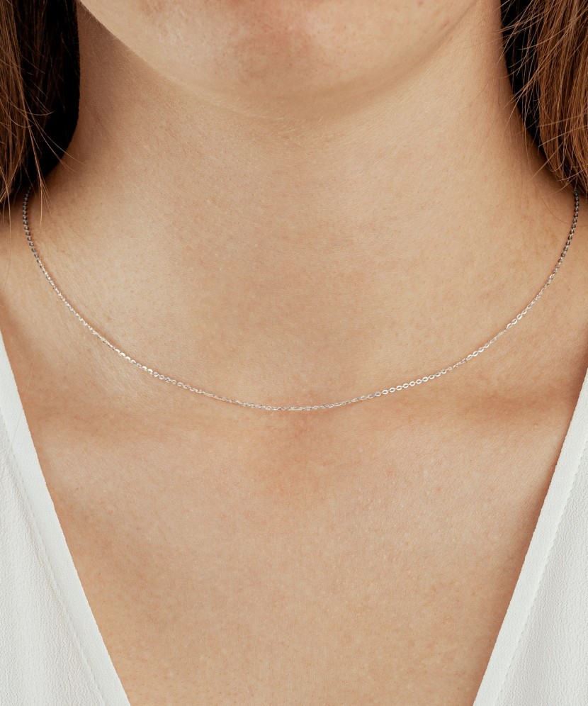 Baltā zelta ķēdīte "Anchor" 1.2mm