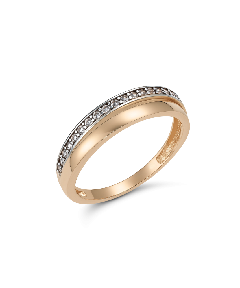 Zelta gredzens ar cirkonijiem