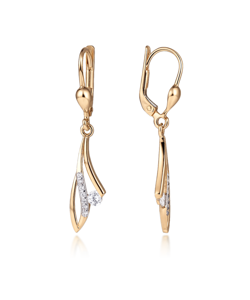 Zelta auskari ar cirkonijiem