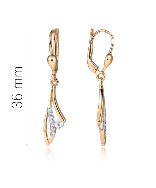 Zelta auskari ar cirkonijiem