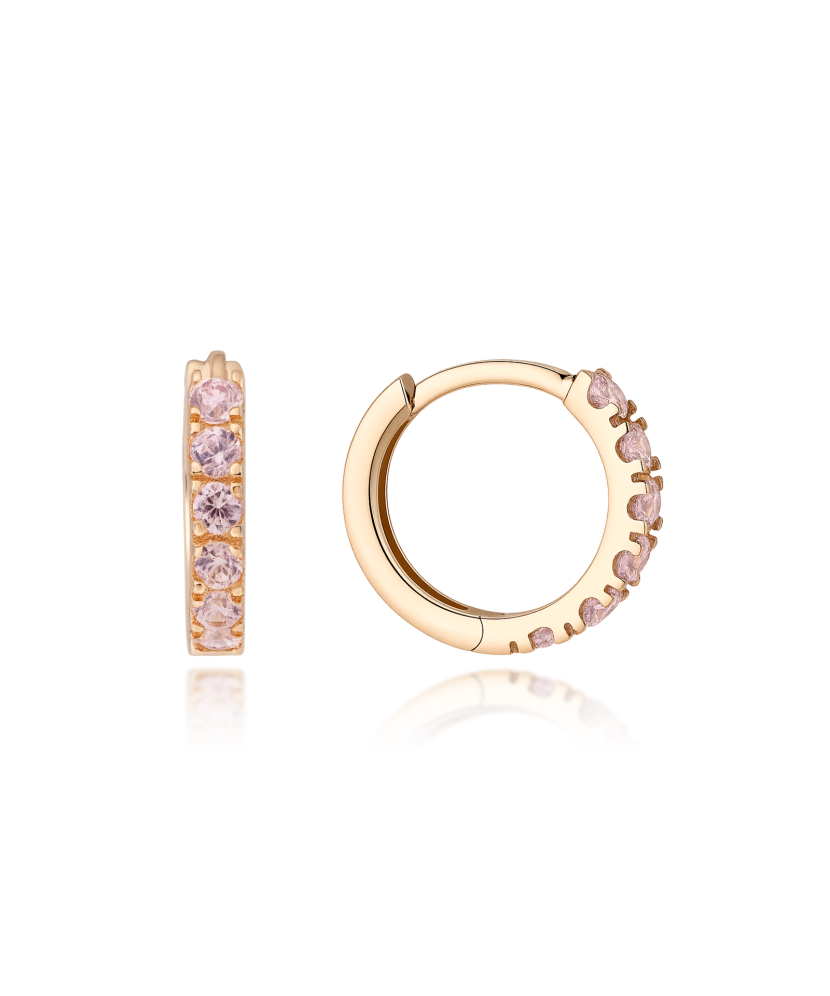 Золотые серьги с цирконами