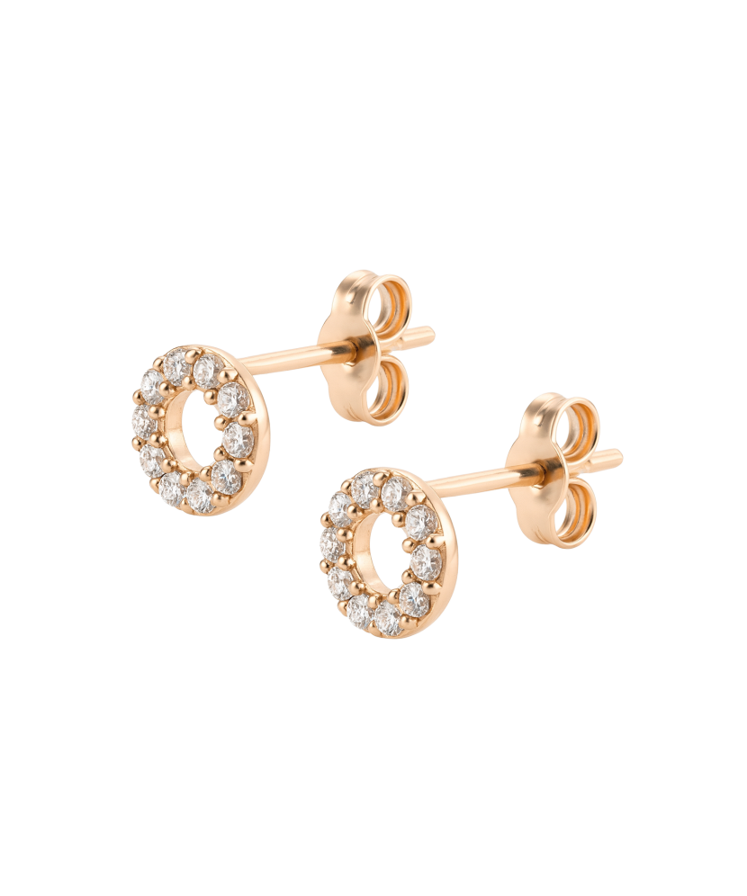 Золотые серьги с цирконами