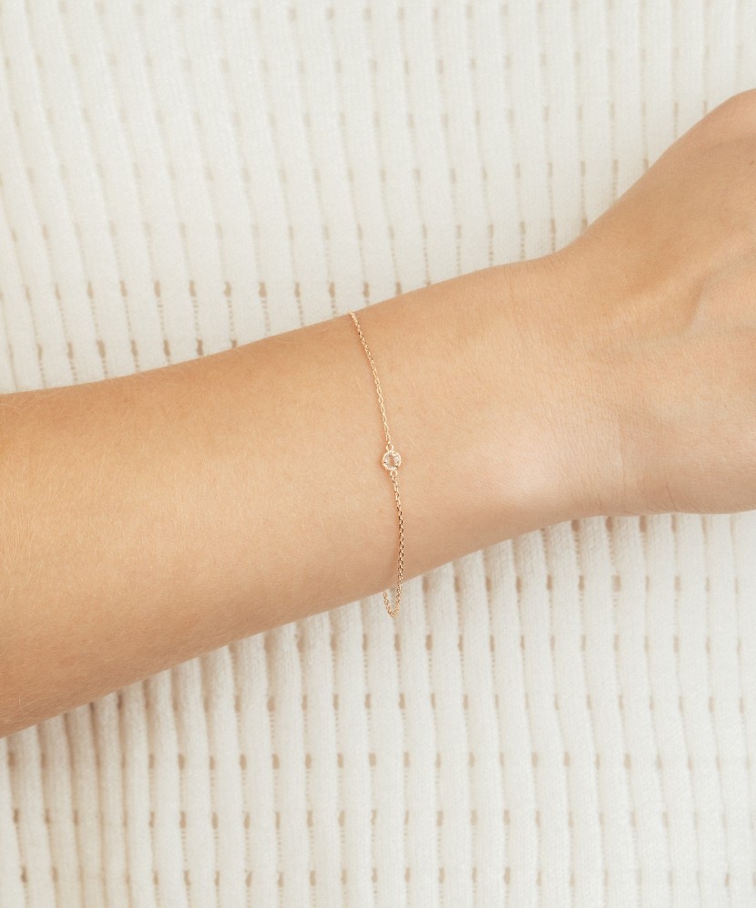 Zelta rokassprādze ar cirkoniju