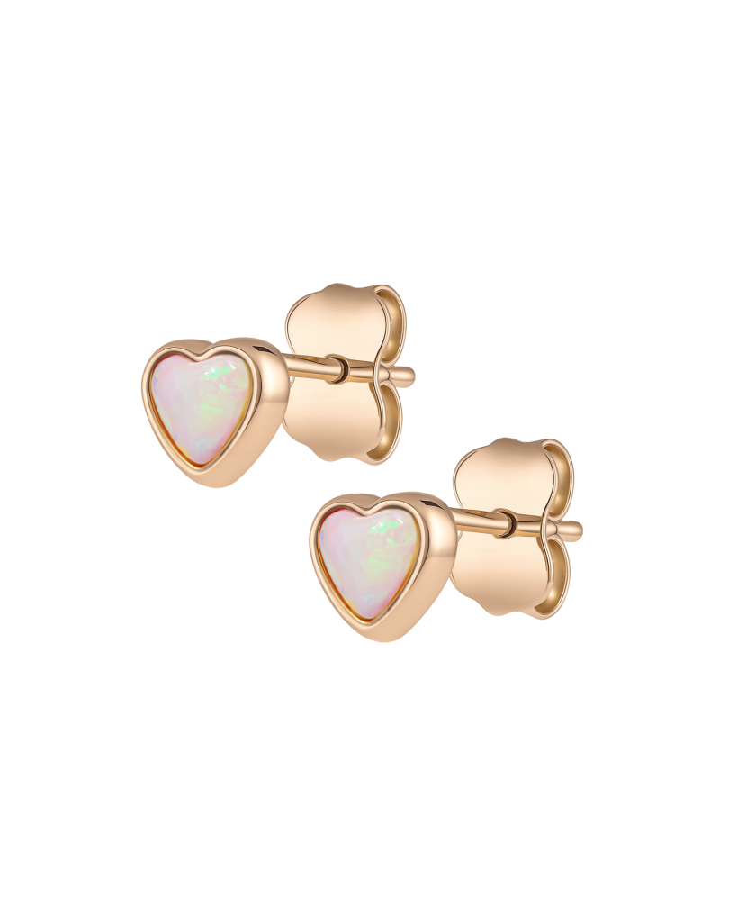 Zelta auskari ar opālu "Sirsniņas"