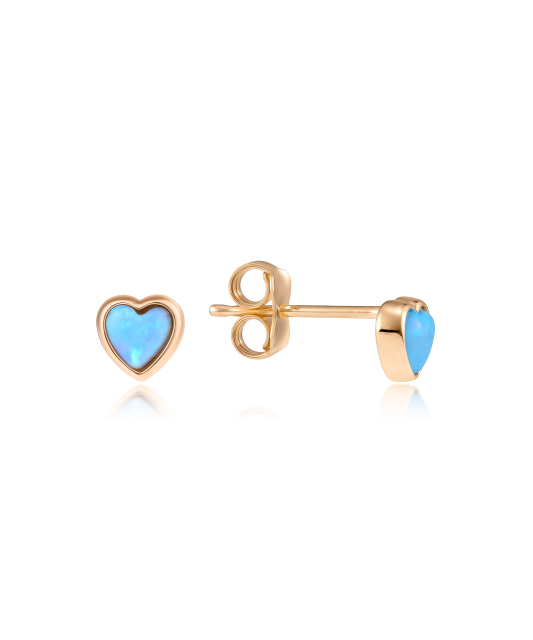 Zelta auskari ar opālu "Sirsniņas"