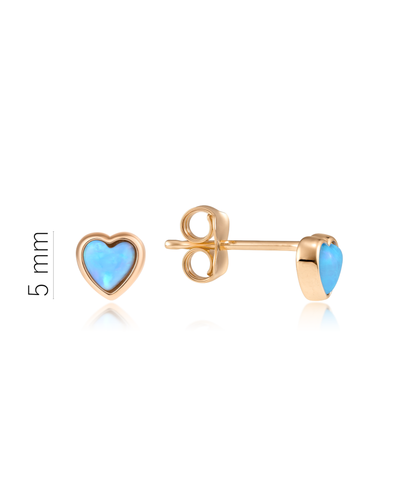 Zelta auskari ar opālu "Sirsniņas"