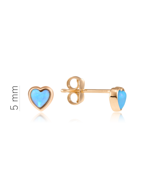 Zelta auskari ar opālu "Sirsniņas"