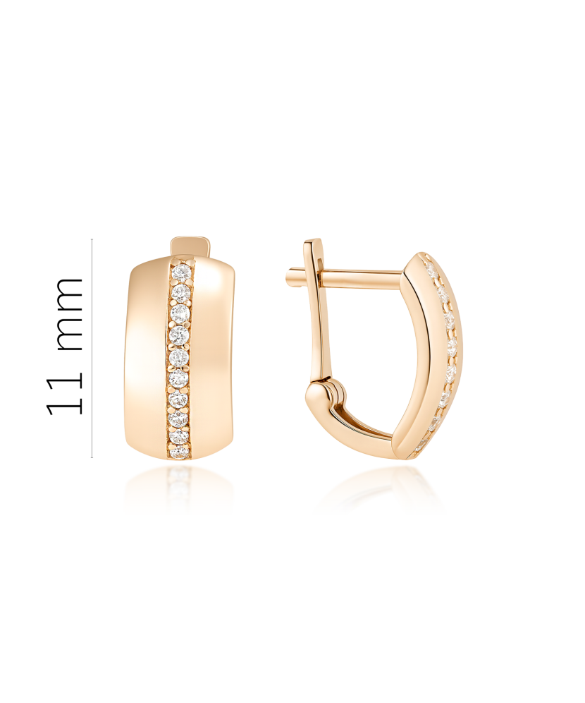 Zelta auskari ar cirkonijiem