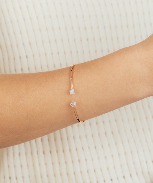 Zelta rokassprādze ar cirkonijiem