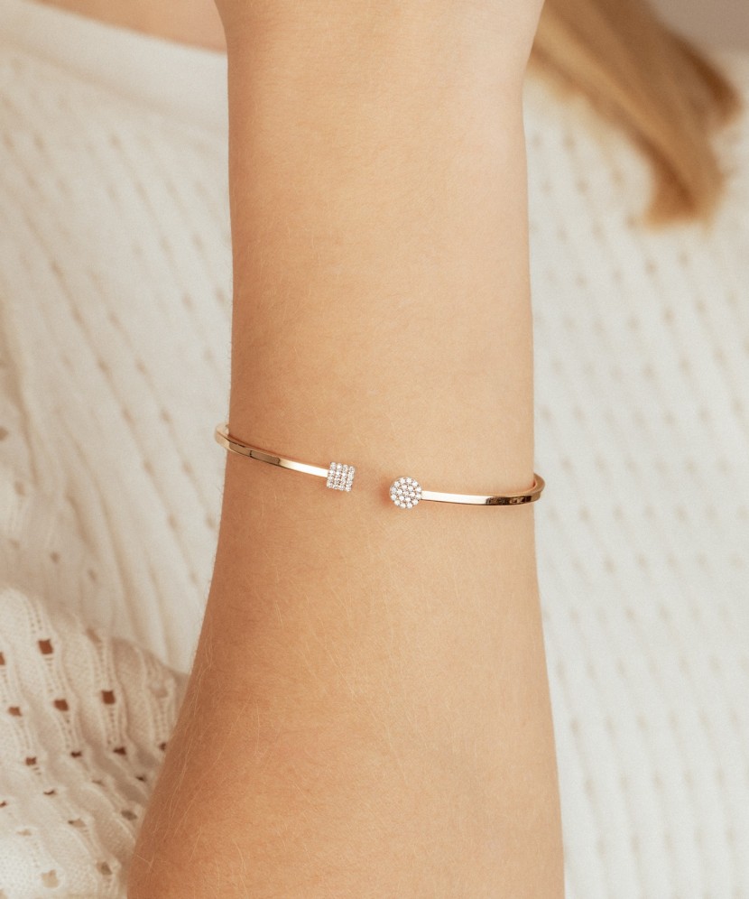 Zelta rokassprādze ar cirkonijiem