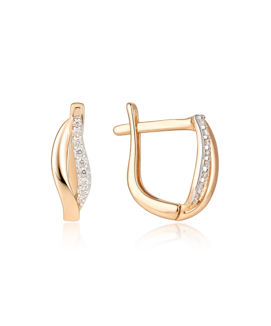 Zelta auskari ar cirkonijiem