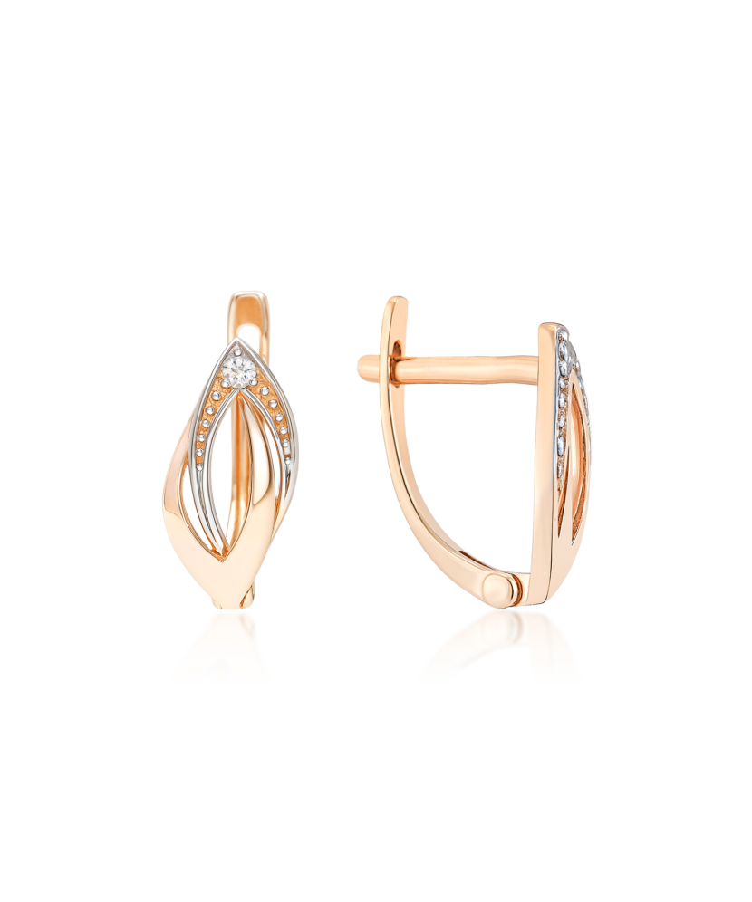 Zelta auskari ar cirkonijiem - Goldinga