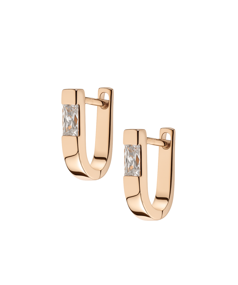 Золотые серьги с цирконами