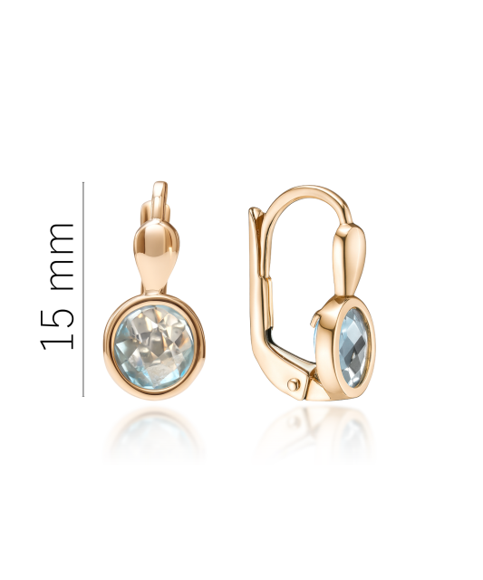 Zelta auskari ar topāziem