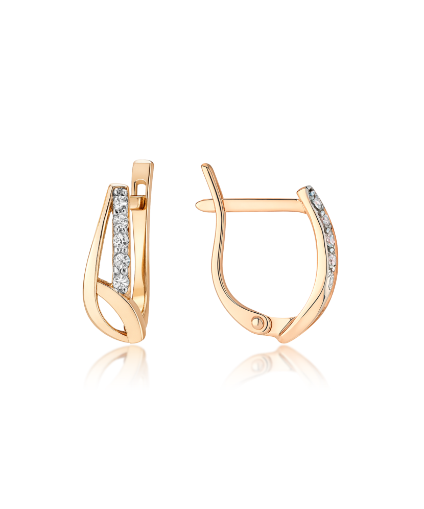 Zelta auskari ar cirkonijiem