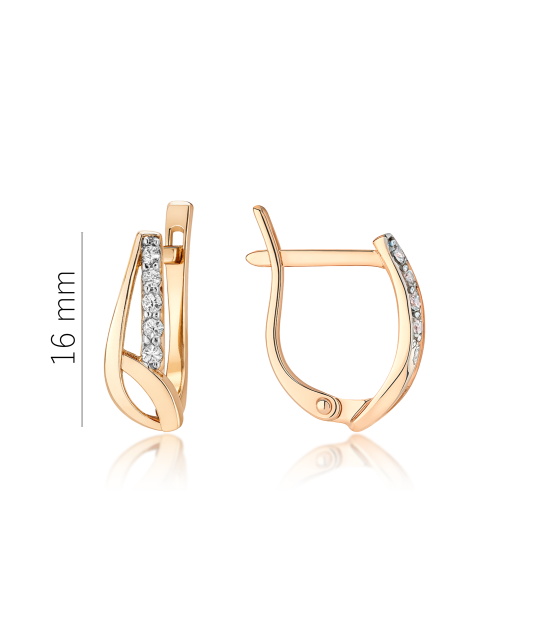 Zelta auskari ar cirkonijiem