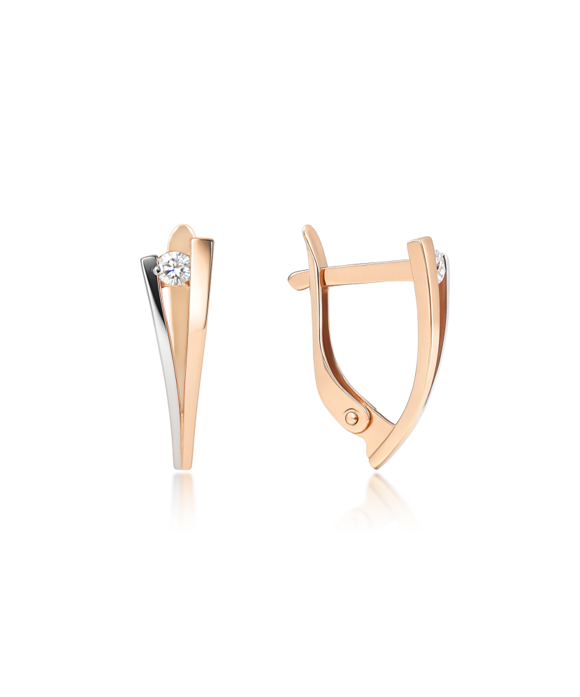 Zelta auskari ar cirkonijiem