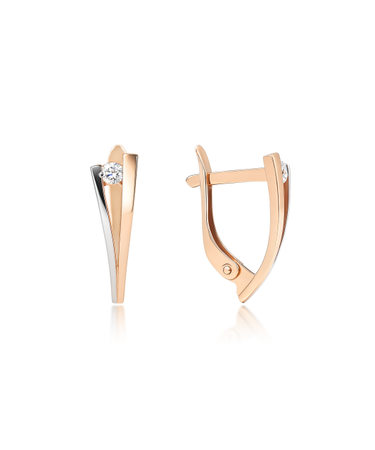 Zelta auskari ar cirkonijiem