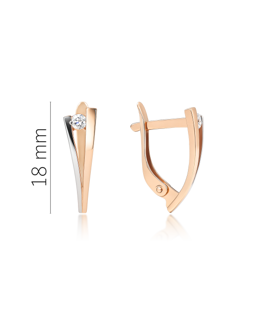 Zelta auskari ar cirkonijiem