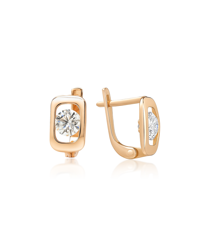 Zelta auskari ar cirkonijiem