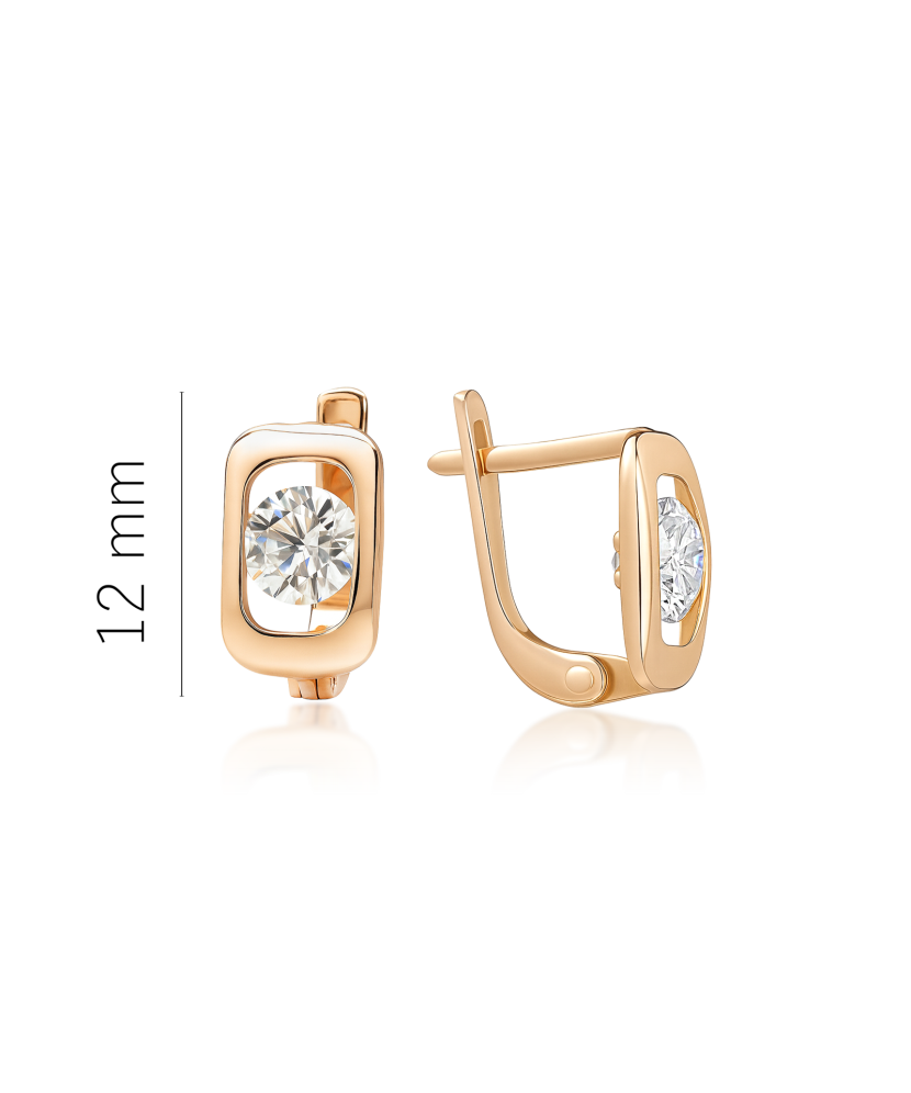 Zelta auskari ar cirkonijiem